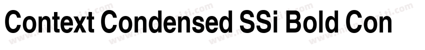 Context Condensed SSi Bold Condensed字体转换